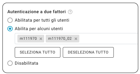 disattivazione autenticazione in MailUp disattivazione autenticazione in MailUp
